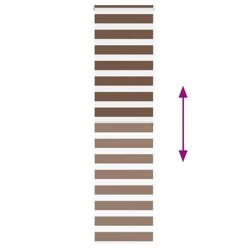 Zebrarollo Braun 55x200 cm Stoffbreite 50,9 cm Polyester