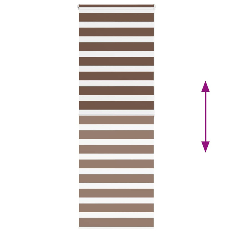 Zebrarollo Braun 90x200 cm Stoffbreite 85,9 cm Polyester