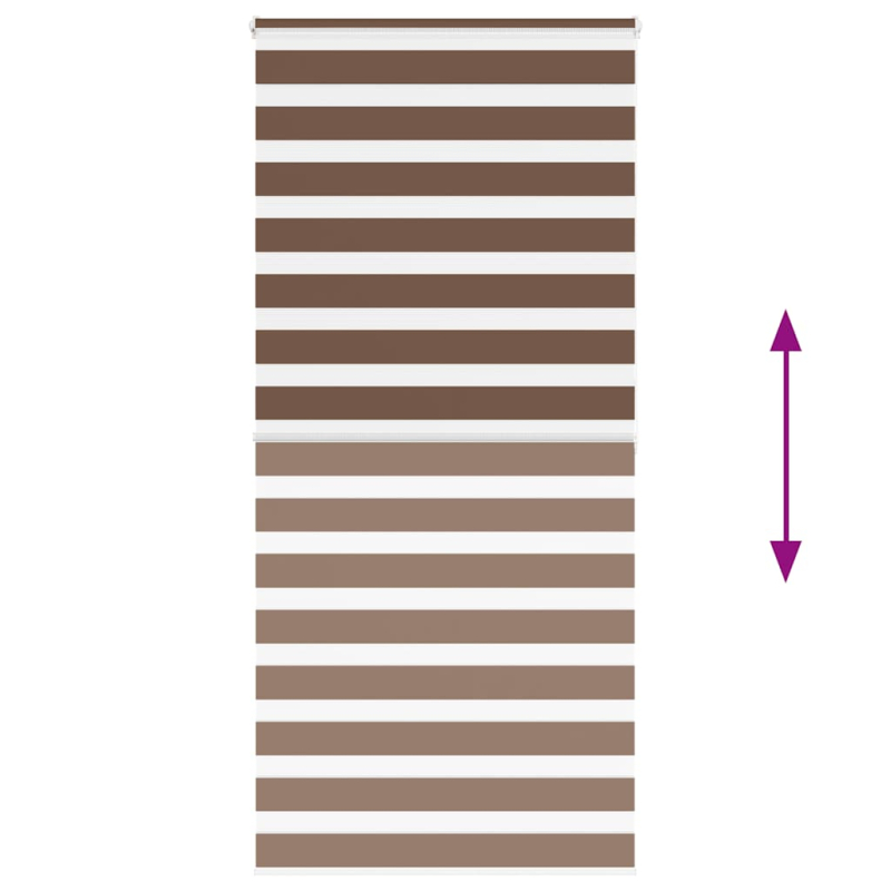 Zebrarollo Braun 110x200 cm Stoffbreite 105,9 cm Polyester