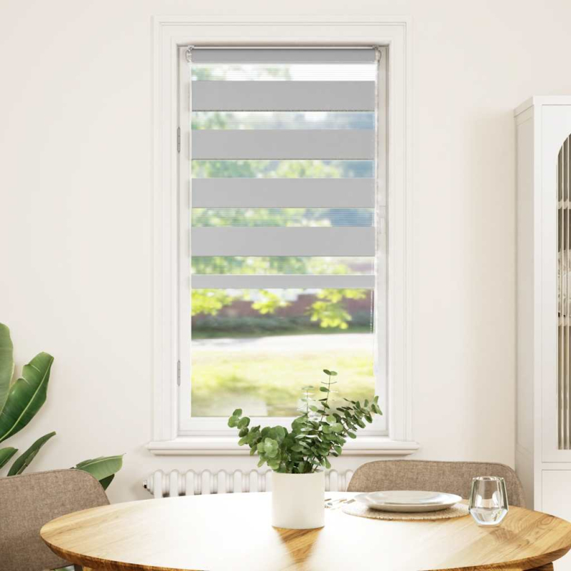 Zebrarollo Hellgrau 55x100 cm Stoffbreite 50,9 cm Polyester