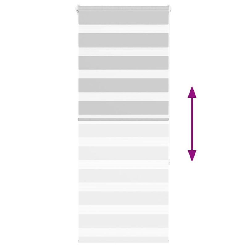 Zebrarollo Hellgrau 55x150 cm Stoffbreite 50,9 cm Polyester