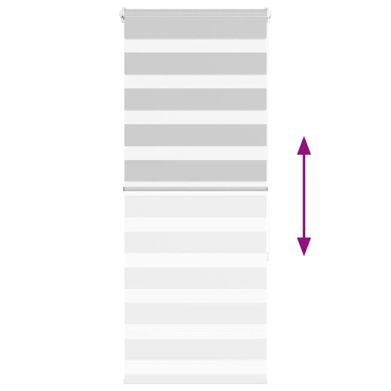 Zebrarollo Hellgrau 65x150 cm Stoffbreite 60,9 cm Polyester