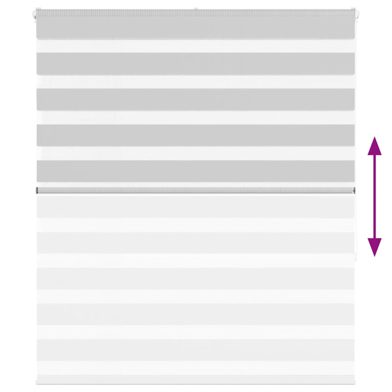 Zebrarollo Hellgrau 125x150 cm Stoffbreite 120,9 cm Polyester