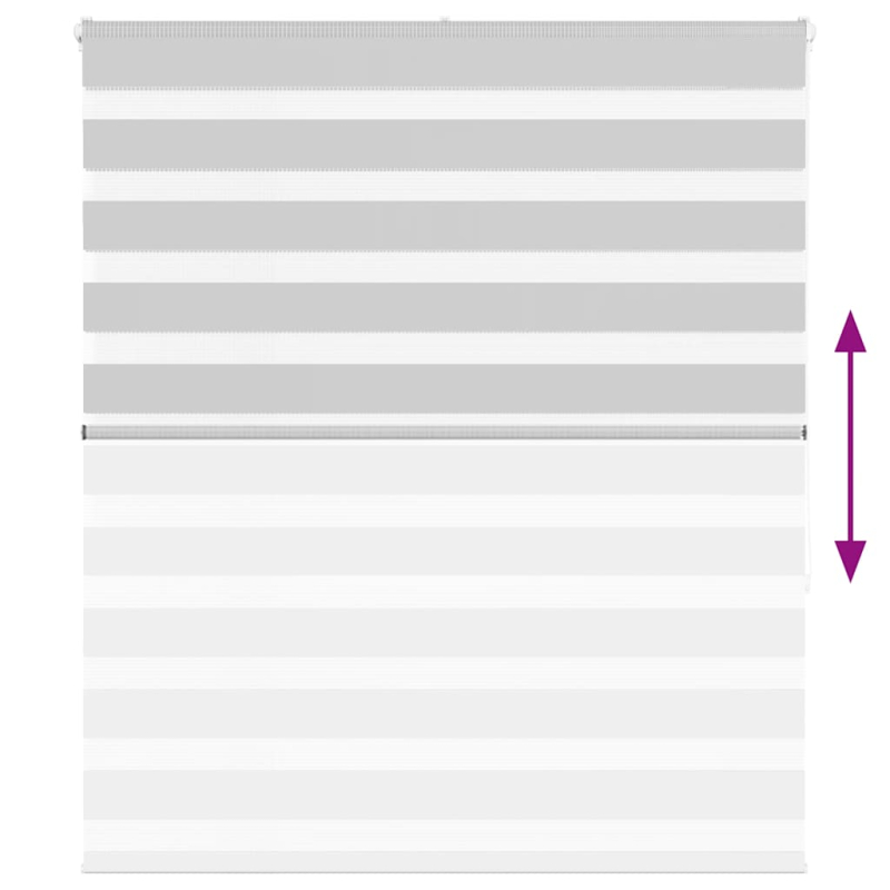 Zebrarollo Hellgrau 130x150 cm Stoffbreite 125,9 cm Polyester