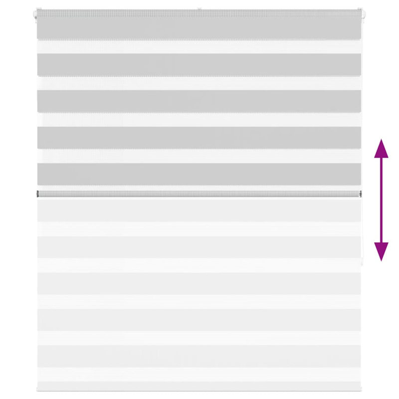 Zebrarollo Hellgrau 135x150 cm Stoffbreite 130,9 cm Polyester