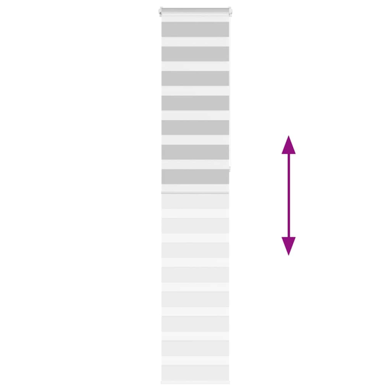 Zebrarollo Hellgrau 45x230 cm Stoffbreite 40,9 cm Polyester