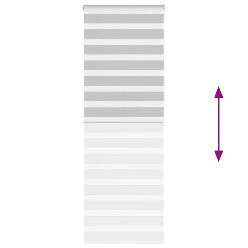 Zebrarollo Hellgrau 90x230 cm Stoffbreite 85,9 cm Polyester