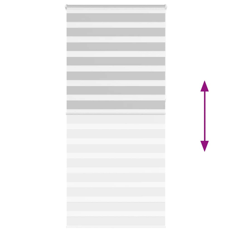 Zebrarollo Hellgrau 95x230 cm Stoffbreite 90,9 cm Polyester