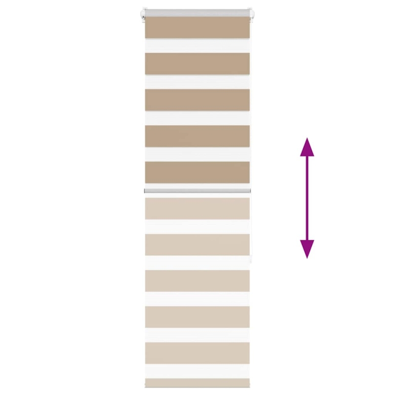 Zebrarollo Sandbraun 50x150 cm Stoffbreite 45,9 cm Polyester