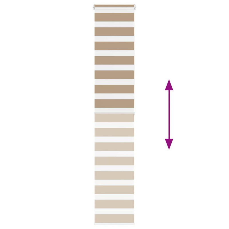 Zebrarollo Sandbraun 45x200 cm Stoffbreite 40,9 cm Polyester