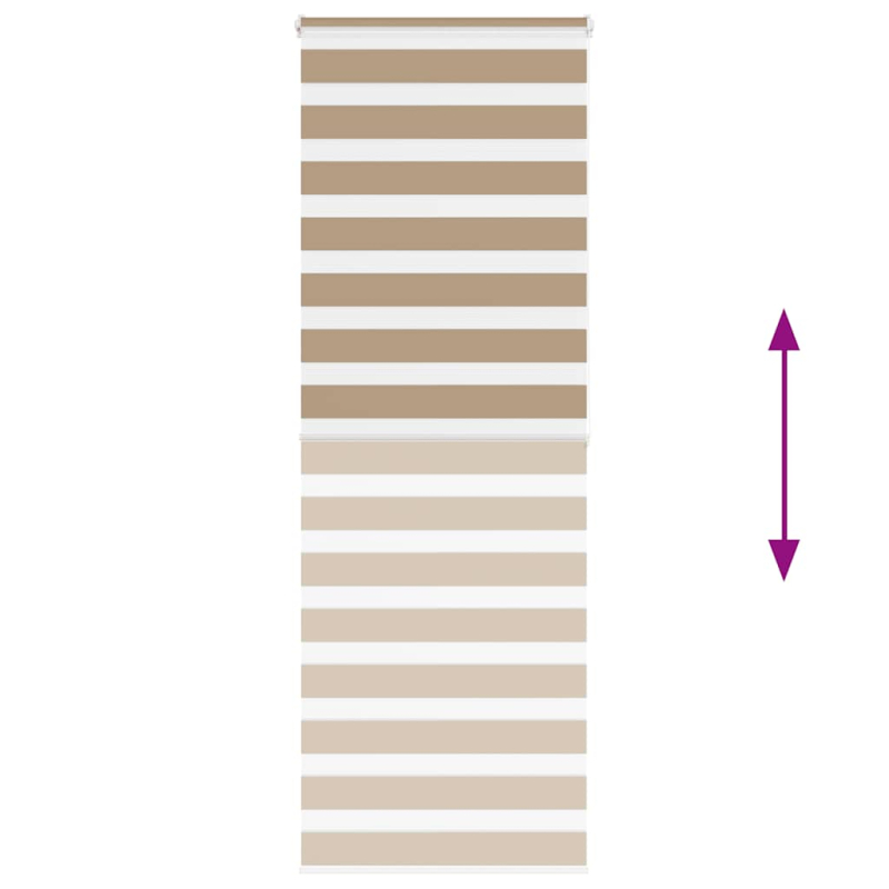 Zebrarollo Sandbraun 90x200 cm Stoffbreite 85,9 cm Polyester