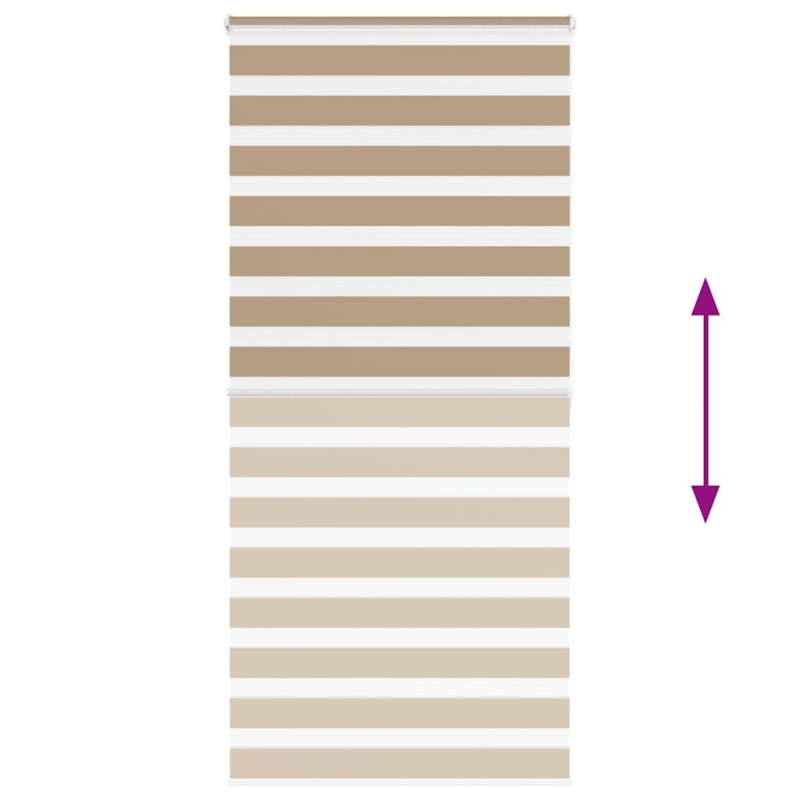 Zebrarollo Sandbraun 110x200 cm Stoffbreite 105,9 cm Polyester