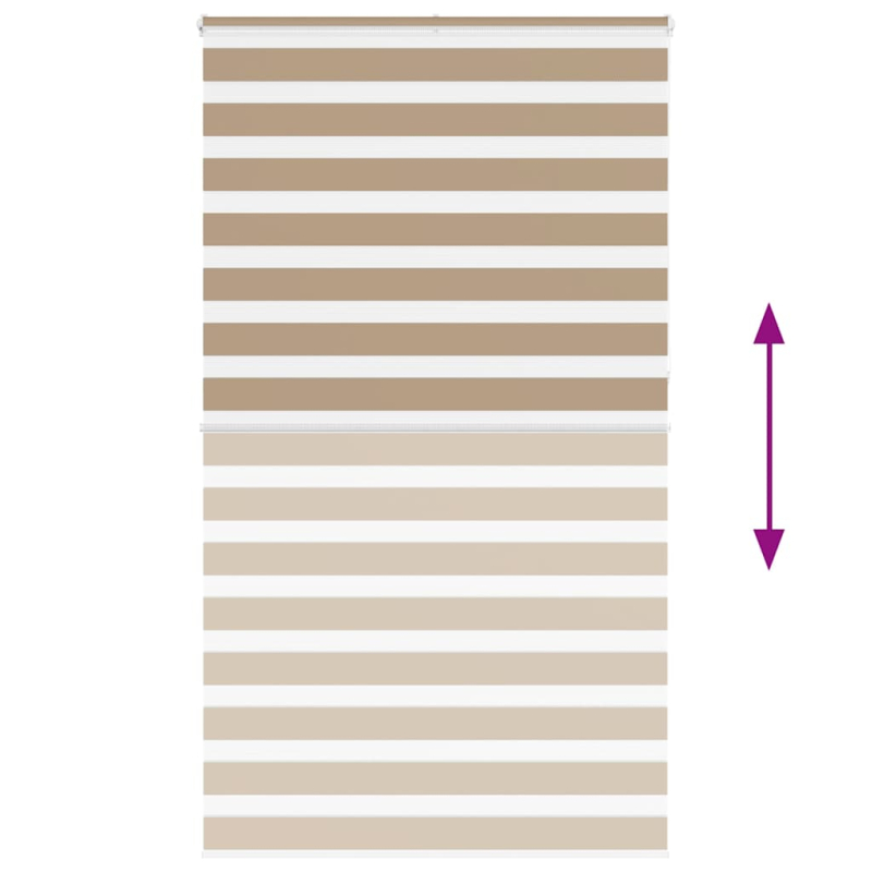 Zebrarollo Sandbraun 130x230 cm Stoffbreite 125,9 cm Polyester