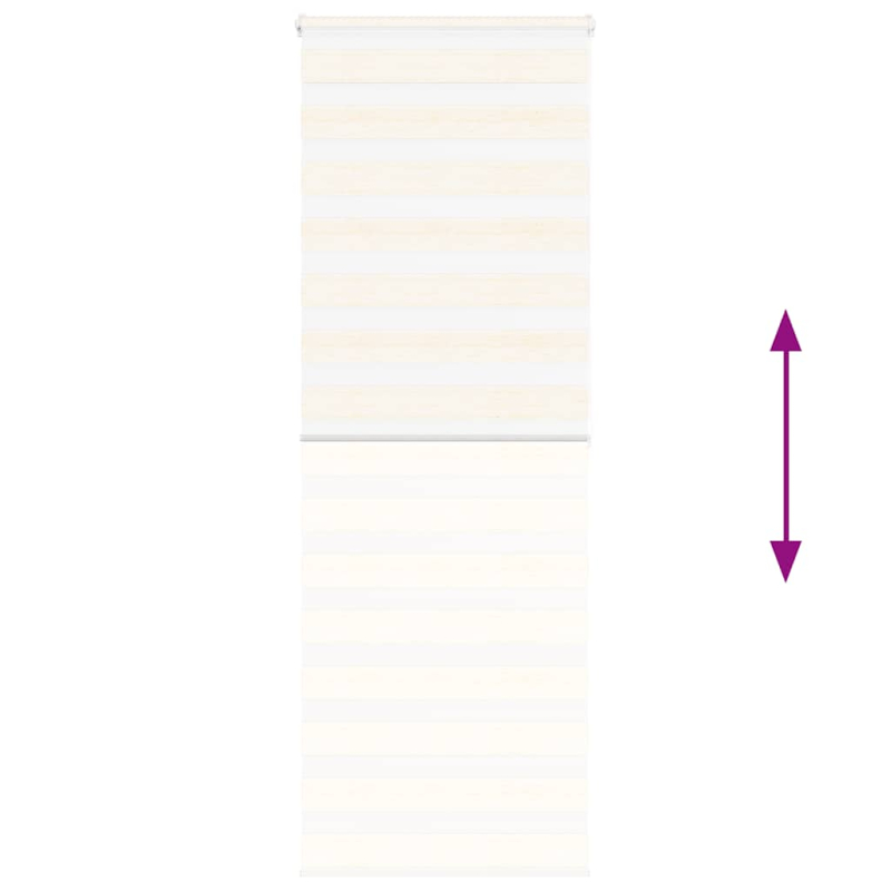 Zebrarollo Marmorbeige 75x200 cm Stoffbreite 70,9 cm Polyester