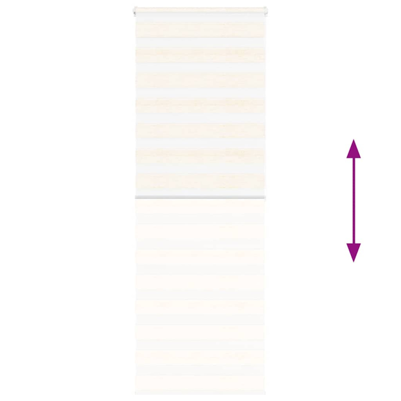 Zebrarollo Marmorbeige 85x200 cm Stoffbreite 80,9 cm Polyester