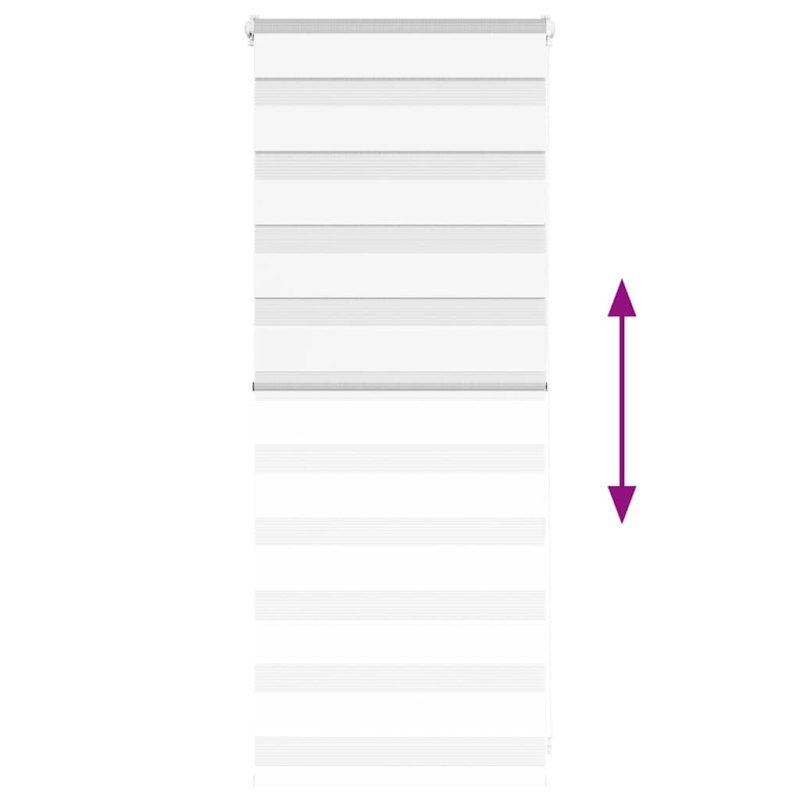 Zebrarollo Weiß 60x100 cm Stoffbreite 55,9 cm Polyester