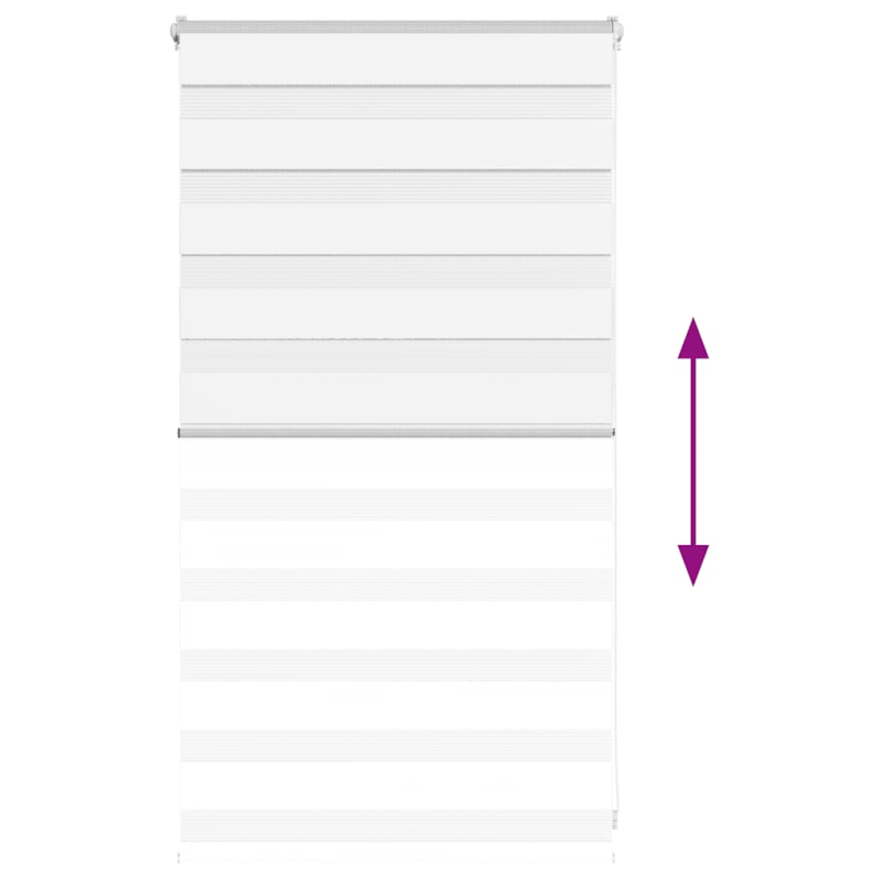 Zebrarollo Weiß 90x100 cm Stoffbreite 85,9 cm Polyester