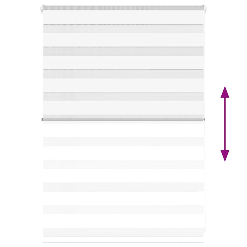 Zebrarollo Weiß 100x100 cm Stoffbreite 95,9 cm Polyester