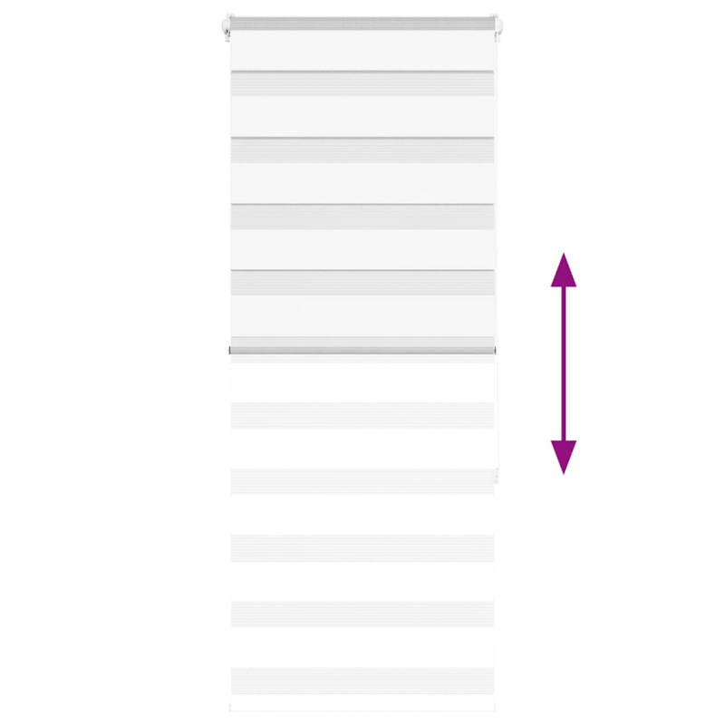 Zebrarollo Weiß 55x150 cm Stoffbreite 50,9 cm Polyester