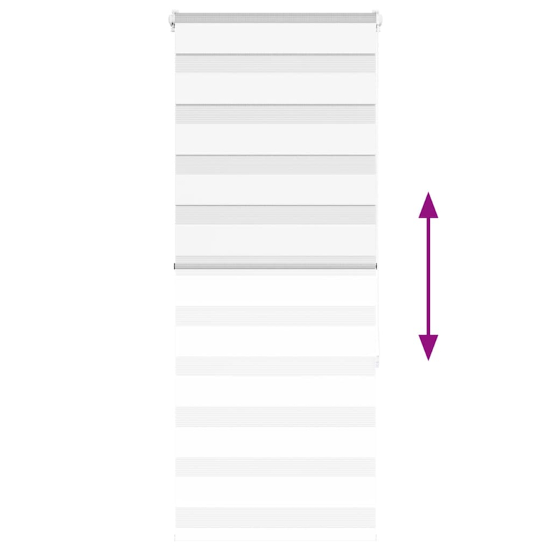 Zebrarollo Weiß 65x150 cm Stoffbreite 60,9 cm Polyester