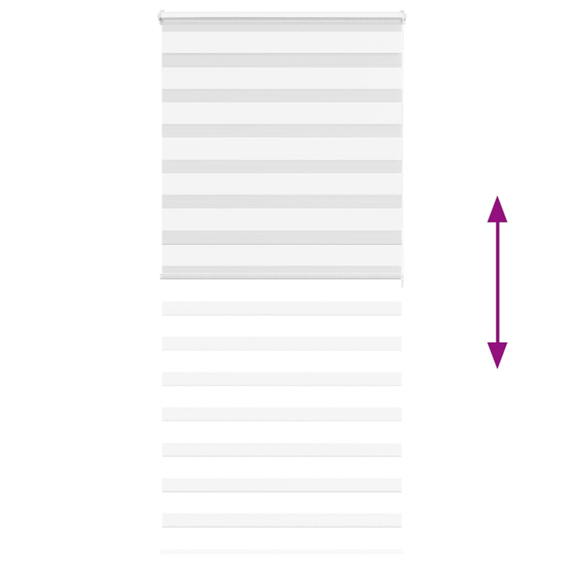 Zebrarollo Weiß 95x200 cm Stoffbreite 90,9 cm Polyester