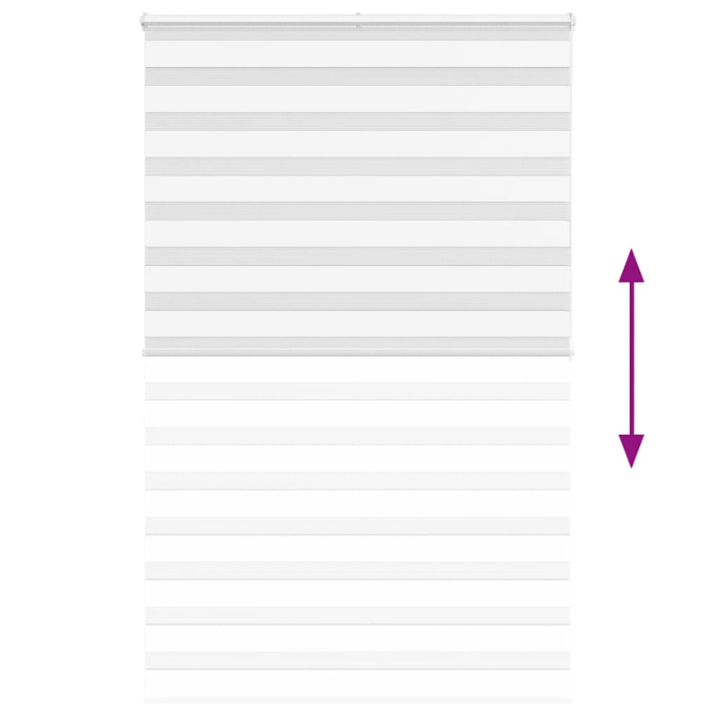 Zebrarollo Weiß 140x200 cm Stoffbreite 135,9 cm Polyester