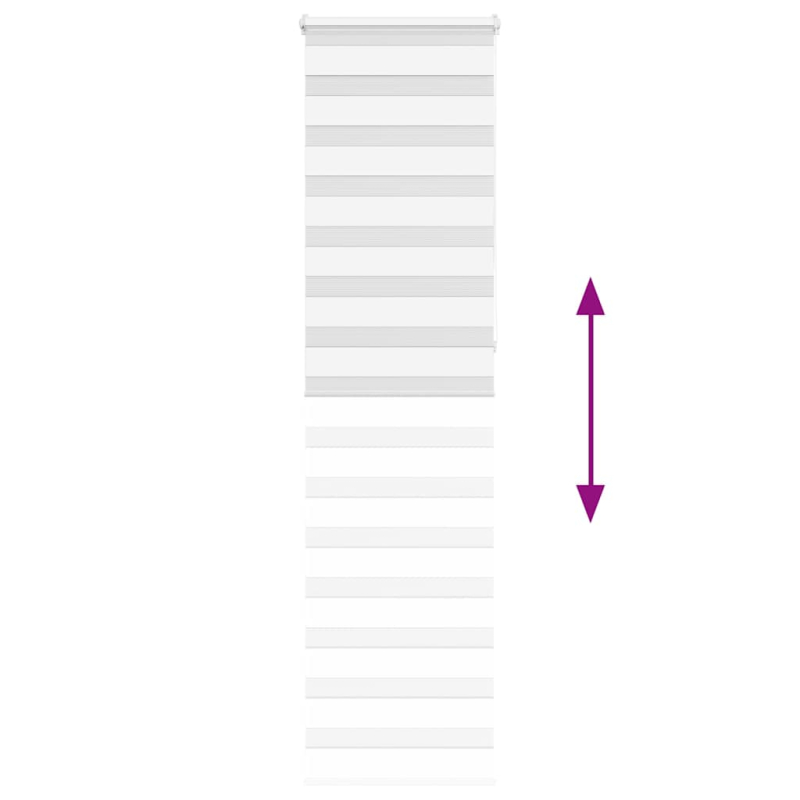 Zebrarollo Weiß 55x230 cm Stoffbreite 50,9 cm Polyester