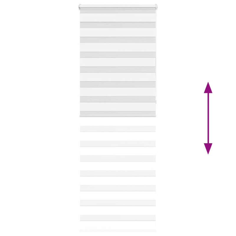 Zebrarollo Weiß 90x230 cm Stoffbreite 85,9 cm Polyester