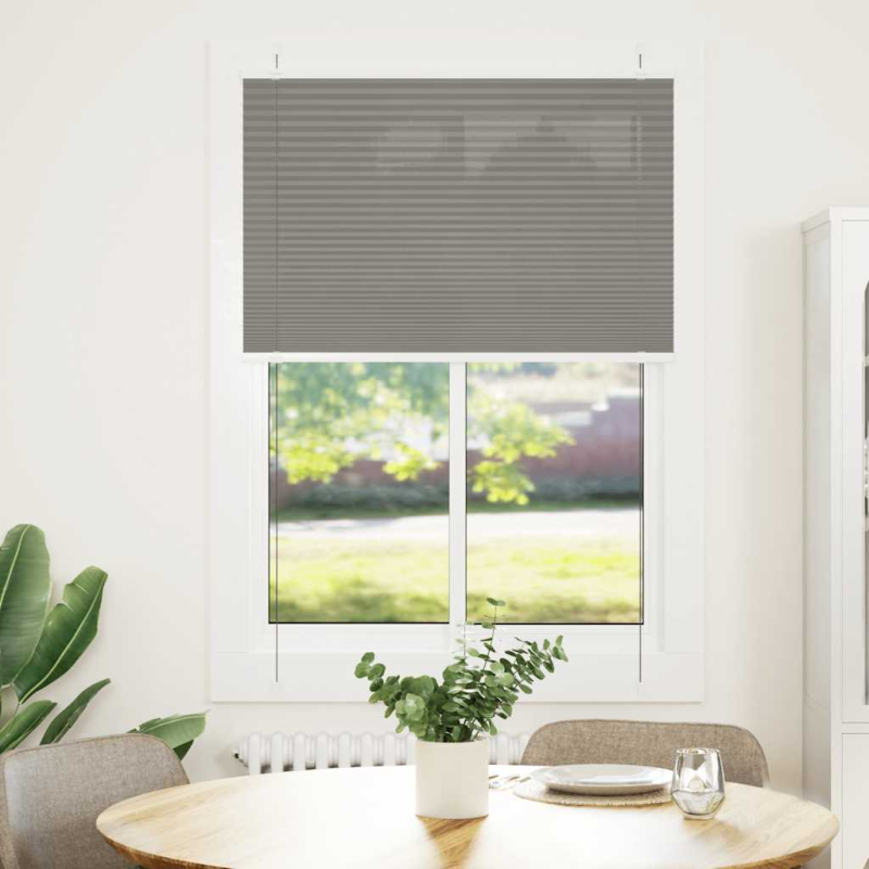 Plissee Anthrazit 95x150 cm Stoffbreite 94,4 cm Polyester