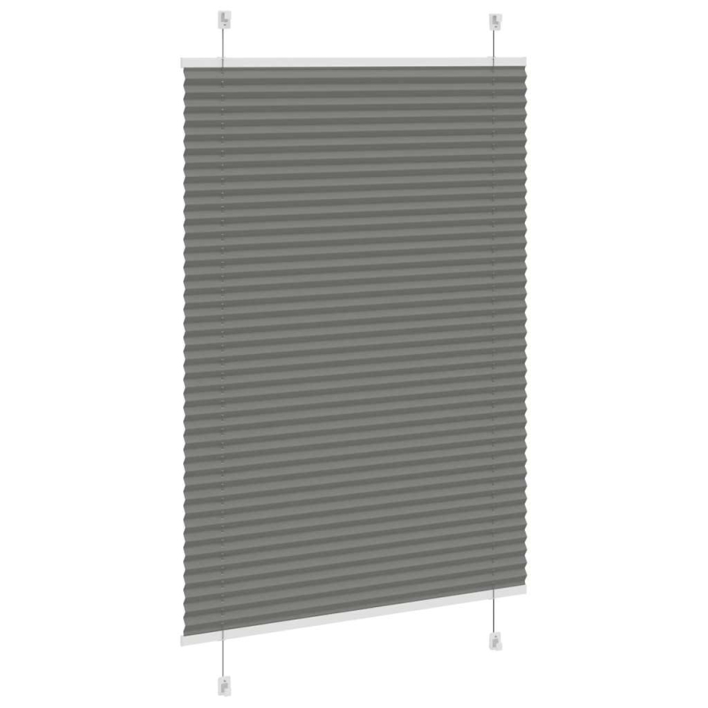Plissee Anthrazit 95x150 cm Stoffbreite 94,4 cm Polyester