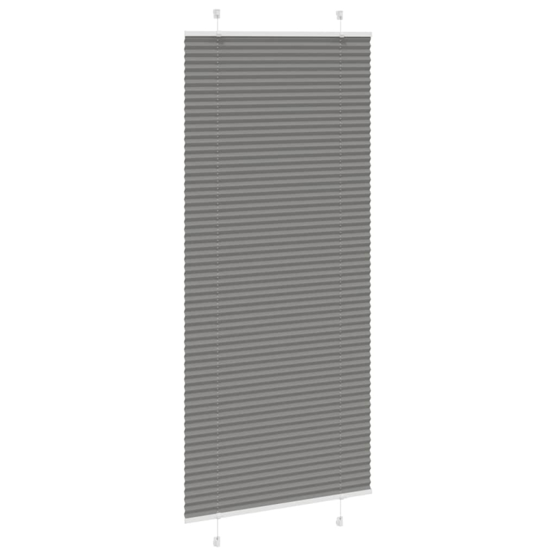 Plissee Anthrazit 85x200 cm Stoffbreite 84,4 cm Polyester