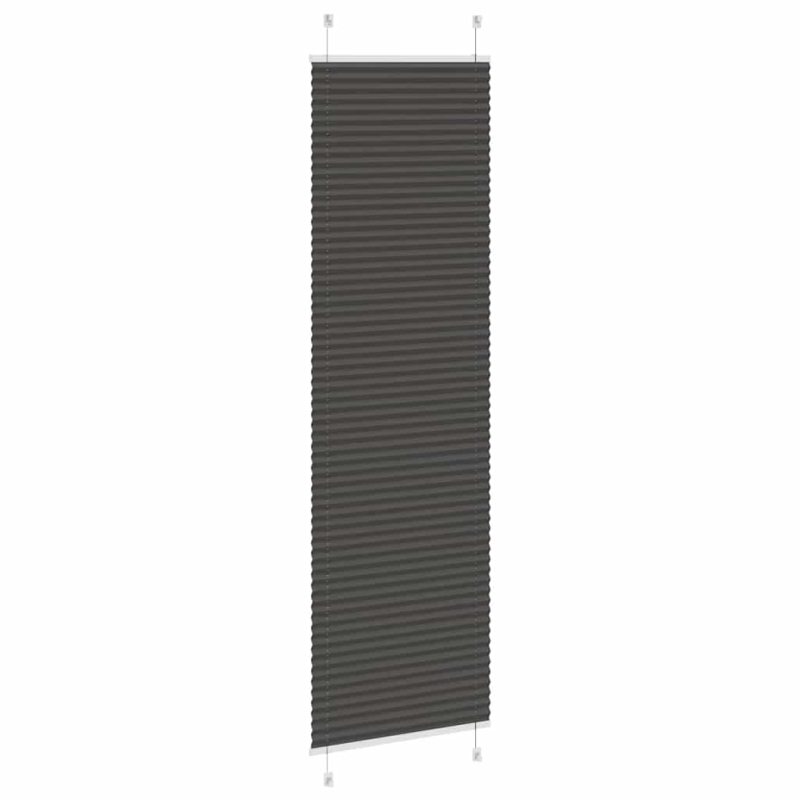 Plissee Schwarz 60x200 cm Stoffbreite 59,4 cm Polyester