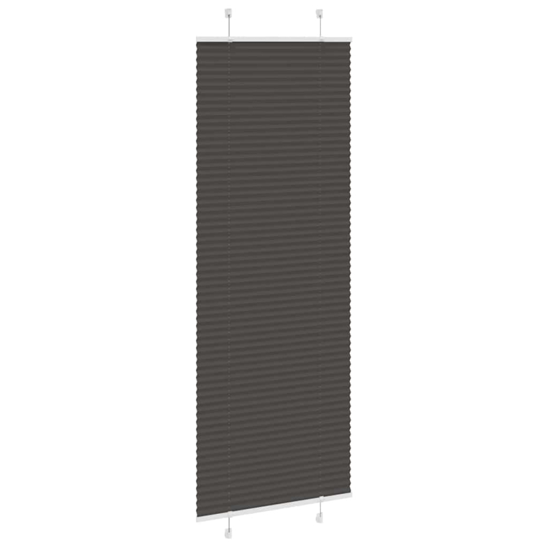 Plissee Schwarz 75x200 cm Stoffbreite 74,4 cm Polyester