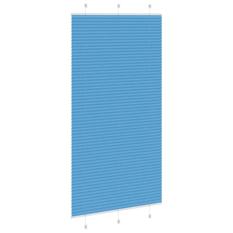 Plissee Blau 105x200 cm Stoffbreite 104,4 cm Polyester