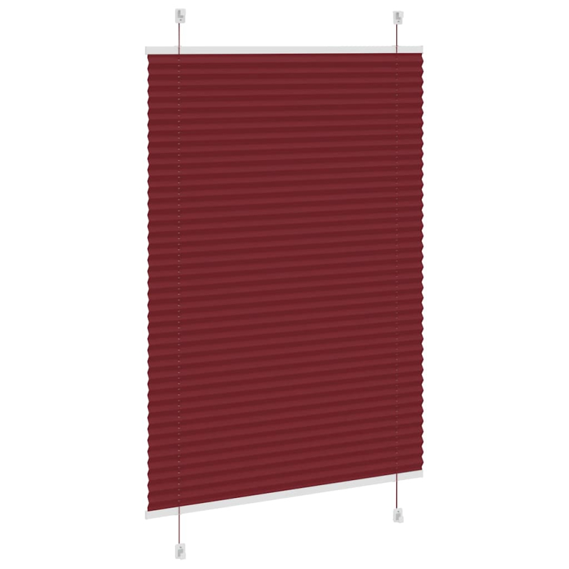 Plissee Bordeauxrot 100x100 cm Stoffbreite 99,4 cm Polyester