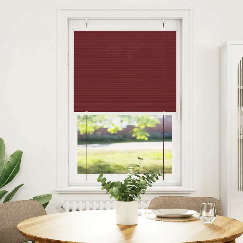Plissee Bordeauxrot 80x150 cm Stoffbreite 79,4 cm Polyester
