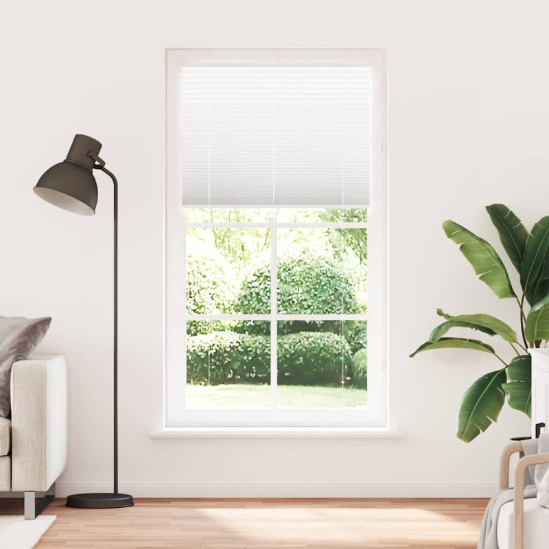 Plissee Weiß 100x200 cm Stoffbreite 99,4 cm Polyester