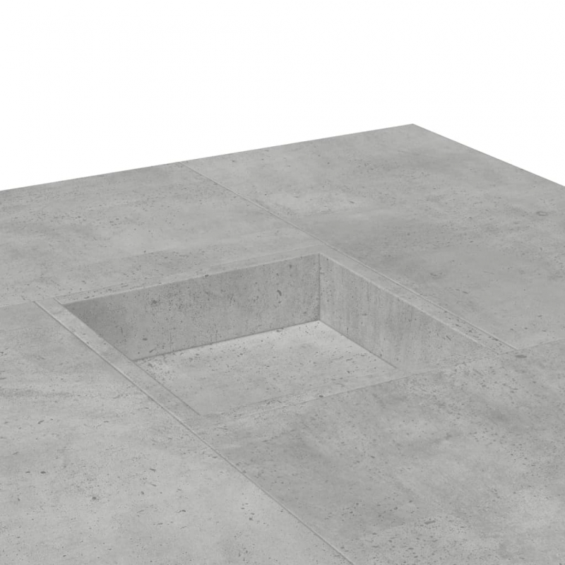 Couchtisch Betongrau 80x80x40 cm Holzwerkstoff