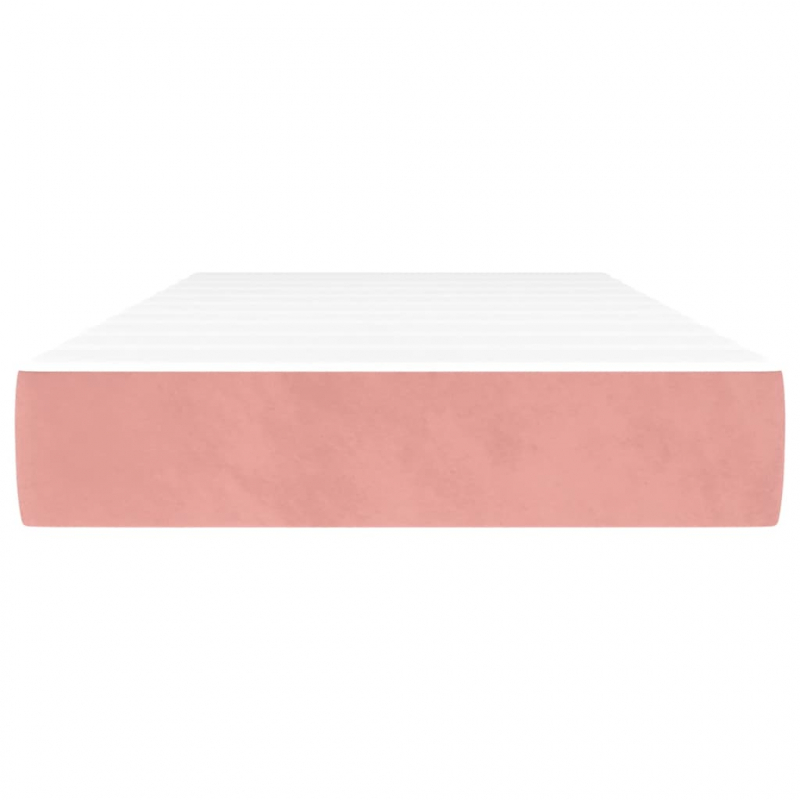 Taschenfederkernmatratze Rosa 100x220x20 cm Samt