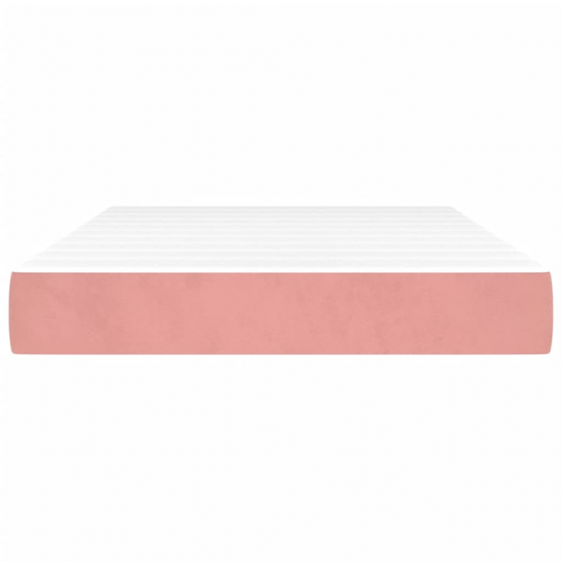 Taschenfederkernmatratze Rosa 120x220x20 cm Samt