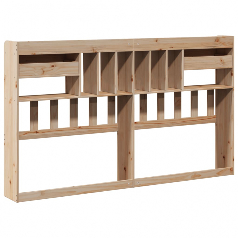 Kopfteil mit Stauraum 180 cm Massivholz Kiefer