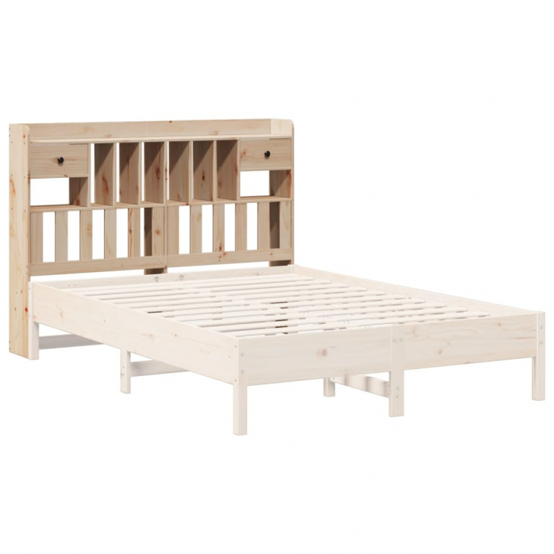 Kopfteil mit Stauraum 160 cm Massivholz Kiefer