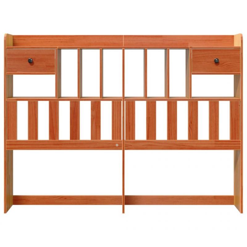Kopfteil mit Stauraum Wachsbraun 150 cm Massivholz Kiefer
