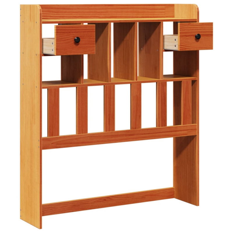 Kopfteil mit Stauraum Wachsbraun 100 cm Massivholz Kiefer