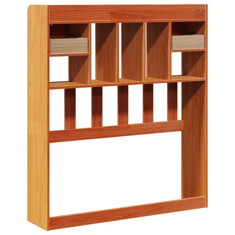 Kopfteil mit Stauraum Wachsbraun 100 cm Massivholz Kiefer