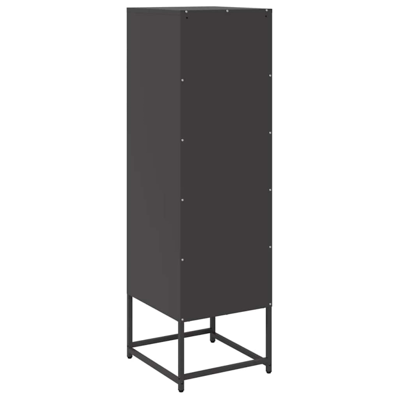 Highboard Schwarz 36x39x123 cm Kaltgewalzter Stahl