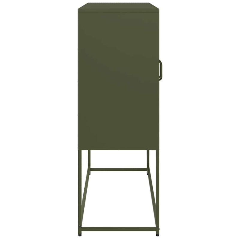 Sideboard Olivgrün 100,5x39x107 cm Kaltgewalzter Stahl