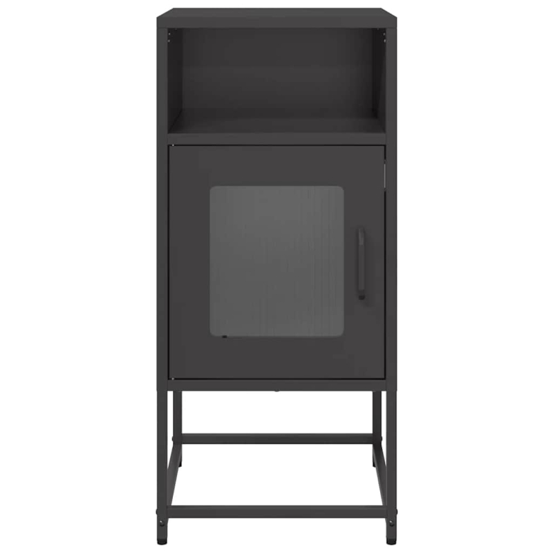 Nachttisch Schwarz 36x39x78 cm Kaltgewalzter Stahl