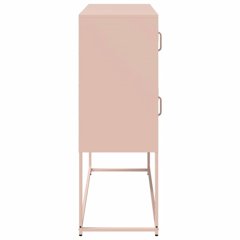 Sideboard Rosa 100,5x39x107 cm Kaltgewalzter Stahl