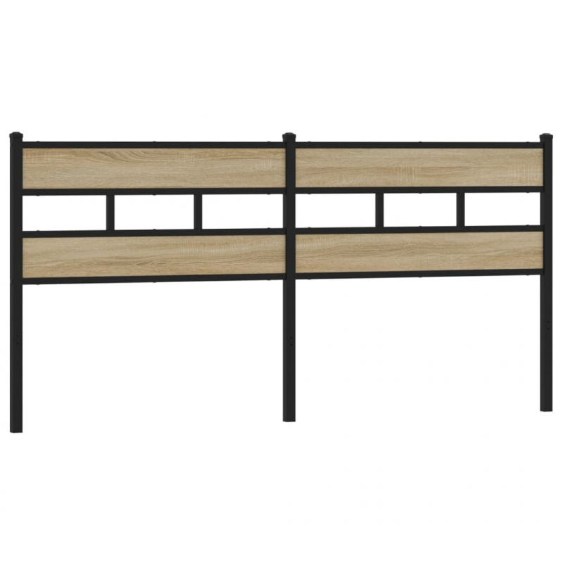 Kopfteil Sonoma-Eiche 193 cm Eisen und Holzwerkstoff